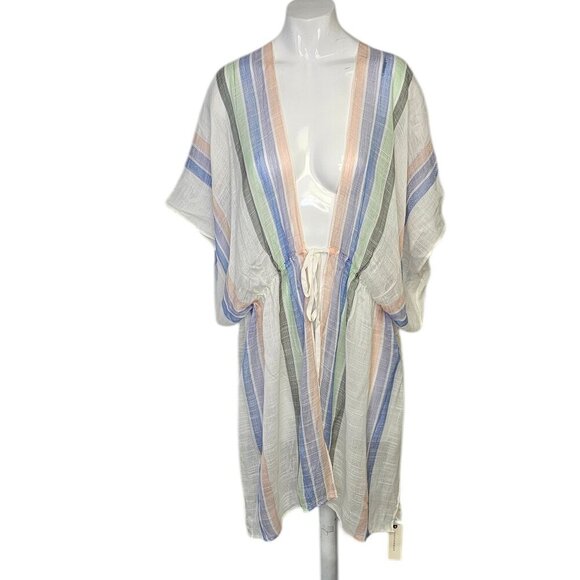Anthropologie Yarn Dye Striped Cardigan Sweater, Beachy, Cover Up, One Size, NWT - Picture 1 of 8